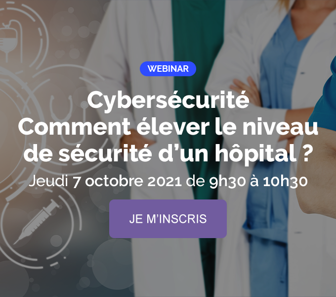 J-3 ! Participez au webinaire de l'UGAP en partenariat avec <a href="/NomiosFR/">NomiosFR</a> sur le thème : Cybersécurité, comment améliorer le niveau de sécurité d'un hôpital ? Jeudi 7 octobre 2021 de 9h30 à 10h30. S'inscrire : bit.ly/3A8PTht