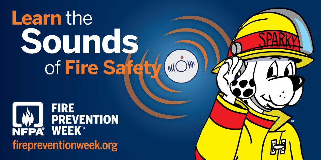 MTFireSafety's tweet photo. Fire Prevention Week is here, and we want to remind everyone to “Learn the Sounds of Fire Safety™. The NFPA’s campaign aims to educate everyone about simple but important actions they can take to keep themselves and those around them safe.
#FirePreventionWeek https://t.co/gJXd5R23DL