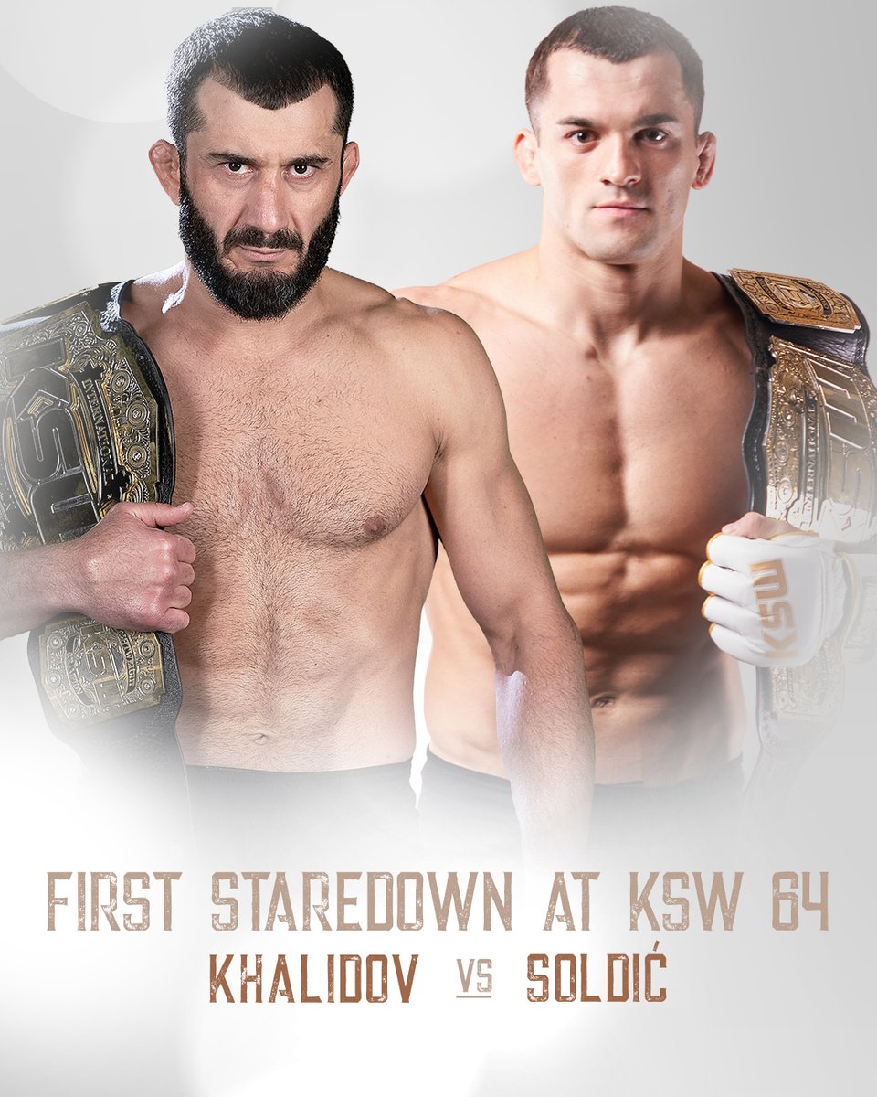 KSW_MMA's tweet photo. IT'S OFFICIALLY HAPPENING‼️ 

🇵🇱 Mamed Khalidov vs. 🇭🇷 Roberto @Soldic_MMA for the KSW middleweight championship‼️ 🔥

Tune into #KSW64 on October 23 to find out when this historic superfight will go down!! https://t.co/OHMkwLoMzp
