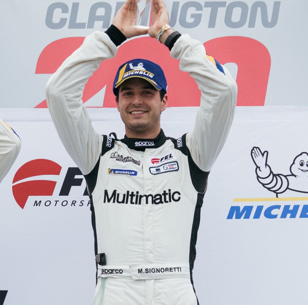 Multimatic's tweet photo. 🏆 CHAMPION!

Two more wins for @MSignoretti97 to close out the inaugural season of Sports Car Championship Canada in the #FordMustang GT4. 

Great job, Marco 👏

#StrengthThroughTechnology https://t.co/yErdhc18jH
