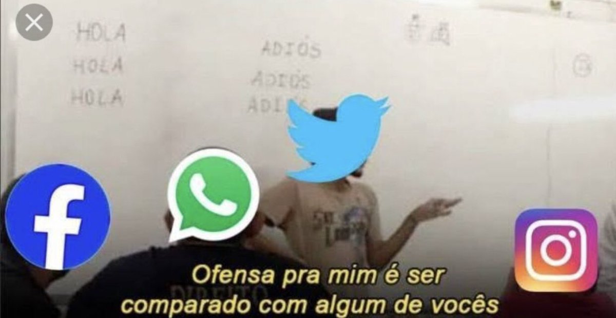 w1lliamrocha's tweet photo. Eu vindo pro twitter depois de ver que o WhatsApp e o Instagram cairam https://t.co/lVg1nkjTxR