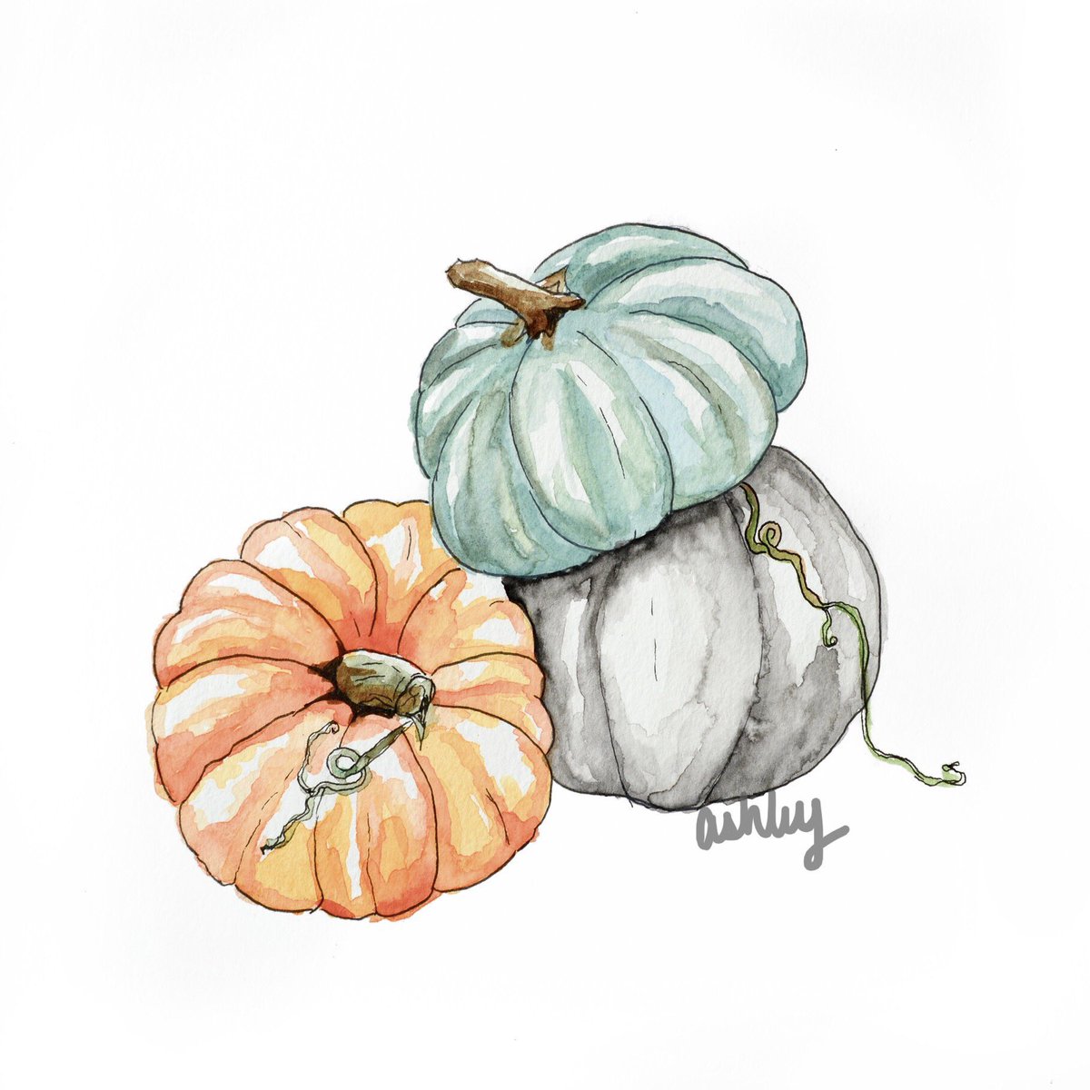 dearashleyy's tweet photo. some of my fall watercolor 🤍 https://t.co/ddYqVTohTS