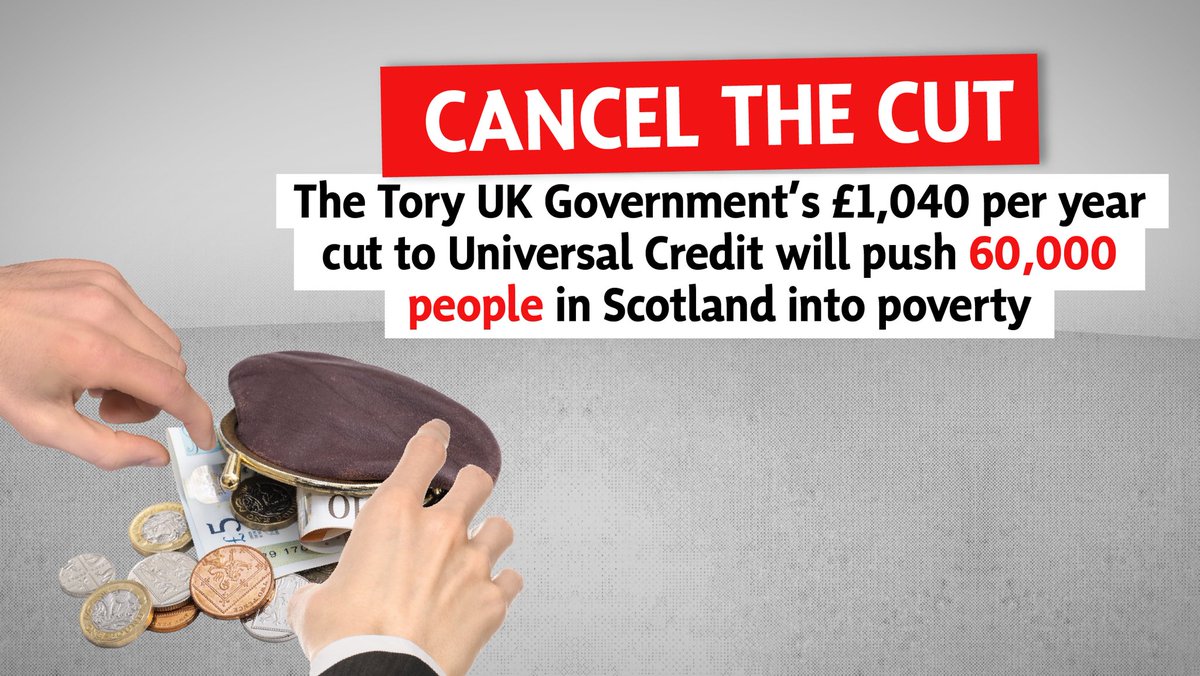 🚨 Rishi Sunak’s £1,040 cut to Universal Credit will push 60,000 people in Scotland into poverty.

⚠️ The decision to cut Universal Credit is morally indefensible.

📢 The UK Tory Government must cancel the cut and #KeepTheLifeline.