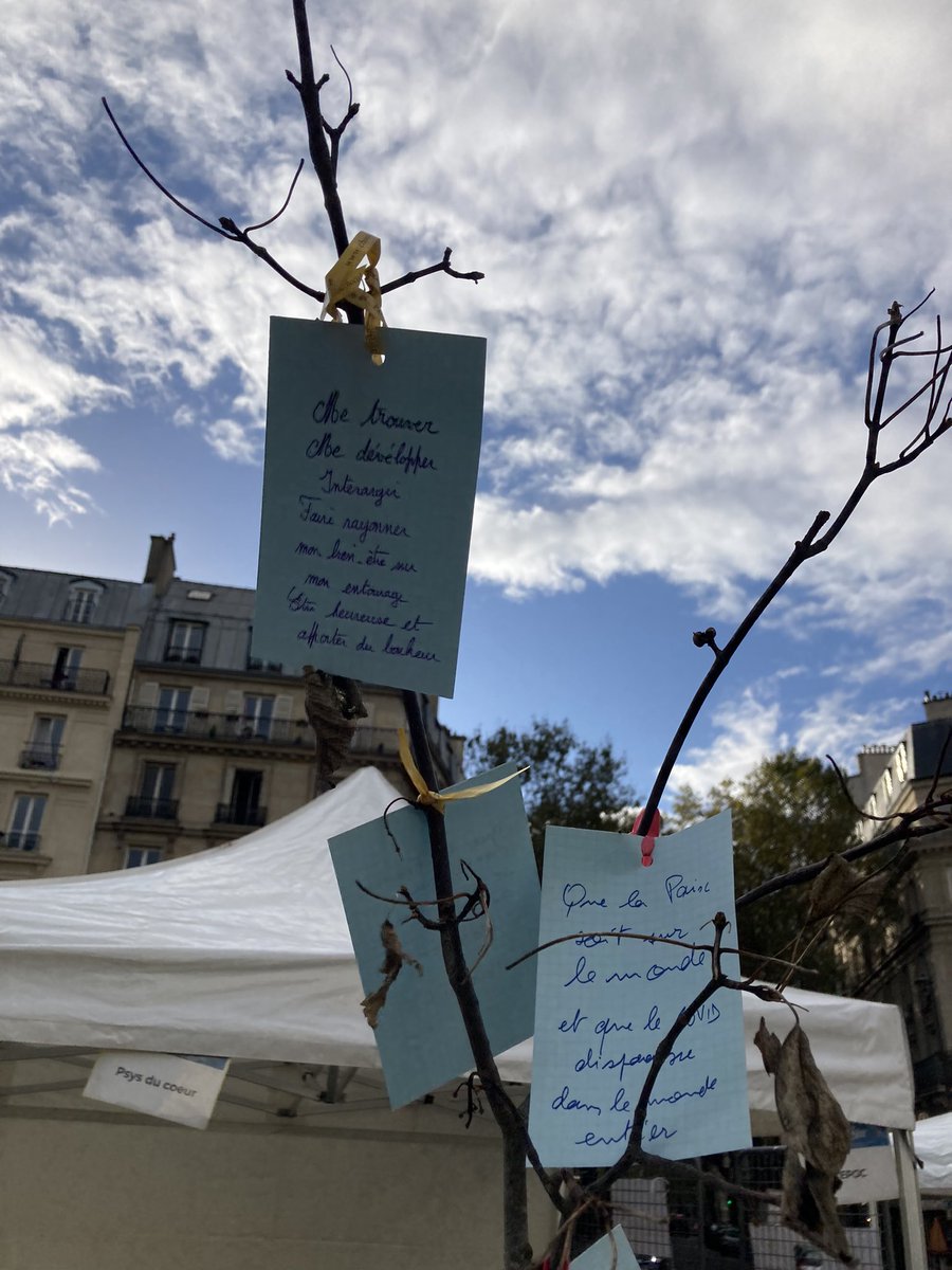 gwenaustin75019's tweet photo. #SemaineBleue #ForumAutonomieSeniors #I❤️Paris19 , avec la DASES, les #PsysDuCoeur et #LEpoq, l’arbre à songes de la papothèque porte les souhaits des seniors du 19e ! https://t.co/l2wl3e2oWZ