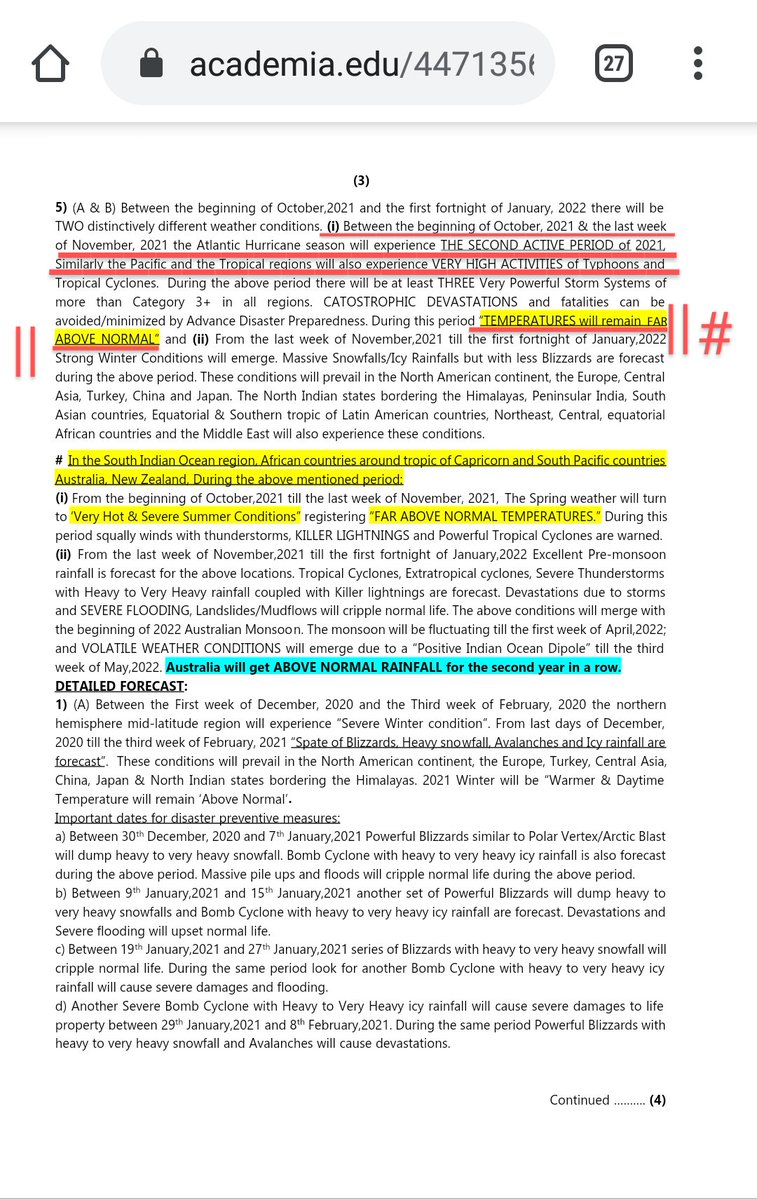 seshchandran's tweet image. #WarmOctober
Clueless Modern Meteorology  getting exposed of their overdependense on observations &amp;amp; flawed understanding of Weather. Vedic Meteorology The Ultimate Science proves it's Accuracy even by a Novice researcher 👇

academia.edu/44713561/VEDIC…