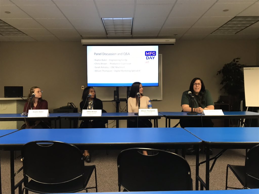 JoyceSwanke's tweet photo. Really enjoyed plant tour &amp; panel with @WomeninMFG at @JergensInc  to kick off #WiMSummit in Cleveland. https://t.co/JmkQ6NEGsW