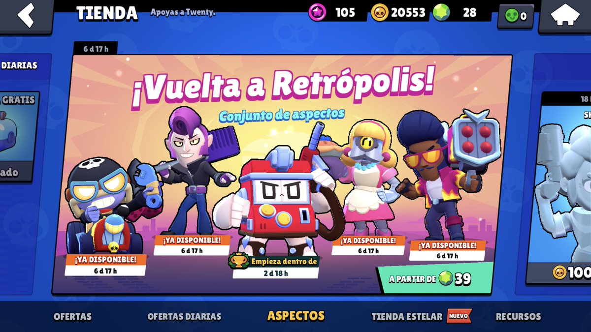 🎁RIFA SKIN RETRÓPOLIS X2🎁

1️⃣ Seguir a <a href="/SupremeH_GG/">Supreme Hispanic 🏆</a> 
2️⃣ Seguir a <a href="/isifranciscaa/">!ZZY🌷</a> 
3️⃣ RT

📅06/10/2021 
❗️30minutos para reclamarlo❗️

🛑2 skins con valor de 79 Gemas🛑
💳Pago via PayPal