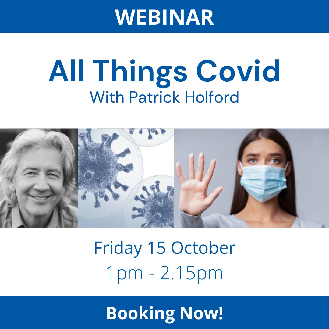Join me for my next webinar ‘All Things Covid’ on Friday 15 October. To book patrickholford.com/events/allthin…