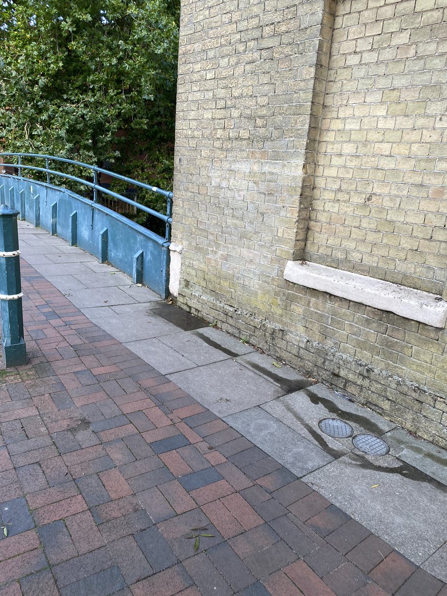 This is the ‘trail’ of a young man who thought it acceptable to ‘piss’ in public in full view of anyone crossing Coslany Bridge this afternoon! We, the insulted, said nothing ……..