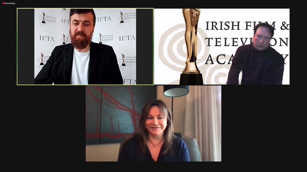 Thank you @IFTA and @BAItweets for this fantastic webinar with showrunner @KerryEhrin  Great hosting @desdoylefilms #IFTA