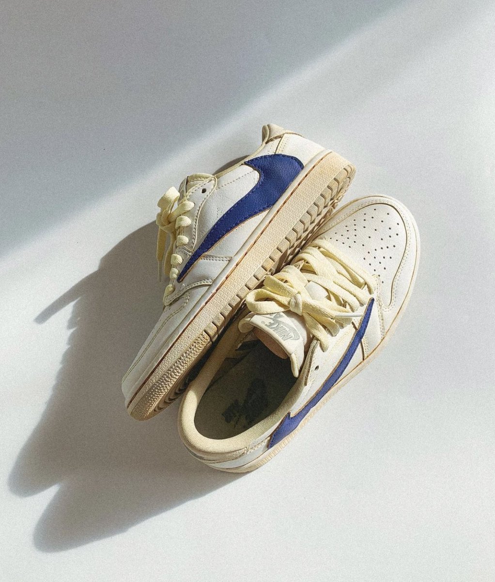 nicekicks's tweet photo. Custom “Blue Swoosh” TS x Air Jordan 1 Low. 🌀 https://t.co/y64QI6yGME