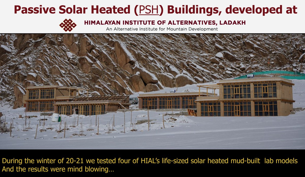 Wangchuk66's tweet photo. WORLD HABITAT DAY
Theme 2021: Urban Action For A Carbon Free World
@PMOIndia has already declared #CarbonNeutralLadakh

Happy to share today that our R&amp;D of last 30 years has yielded some interesting results in #PassiveSolarHeated Houses (PSH)!
#ClimateAction @adgpi #ILiveSimply https://t.co/r0PYTv6xan