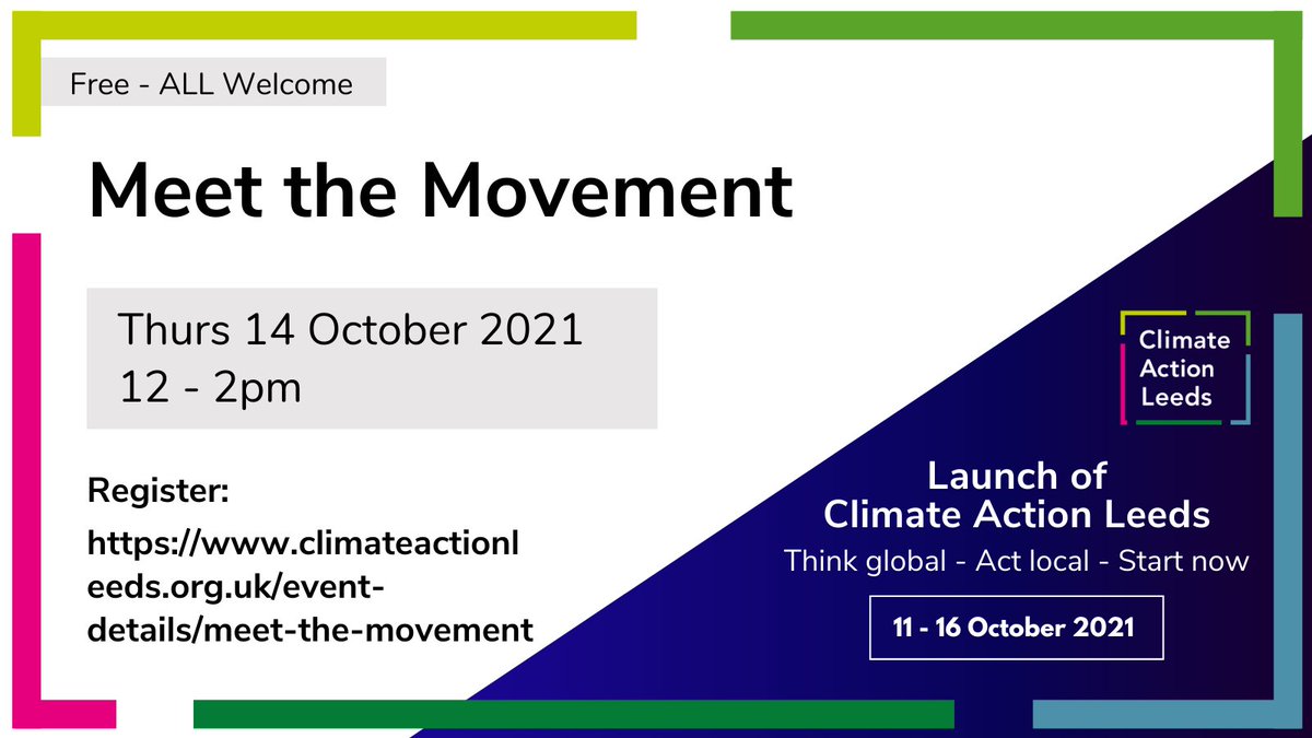 We're teaming up with @GreenDrinksLeeds for a meet up and everyone interested in Leeds' climate and environmental justice movement is invited!
Join us online to meet like-minded people working on a community-led response to the climate crisis.
More info at climateactionleeds.org.uk/event-details/…