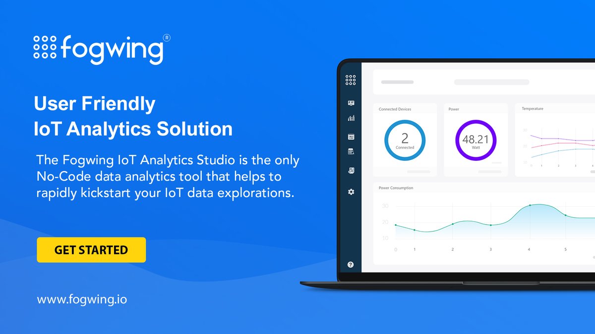 Fogwing IoT Analytics Studio is an essential feature of the Fogwing IoT Platform.

Explore all IoT data points received from assets or equipment in a single panel in real-time.

Get Started: fogwing.io/iot-data-analy…

#fogwing #iot #iiotplatform #iotdataanalytics #analyticsplatform