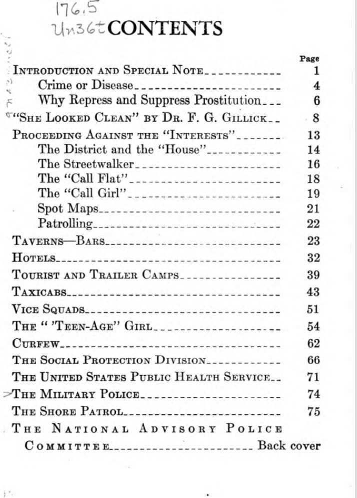 ArchivalSex's tweet photo. Techniques of Law Enforcement Against Prostitution;  The National Advisory Police Committee to the Federal Security Administrator, 1943

“It suggests... enlisting cooperation of the unwitting facilitator—the hotel owner, tavern owner, taxicab operator..."

https://t.co/b7iM3zlNov https://t.co/JLN7oTtUBr