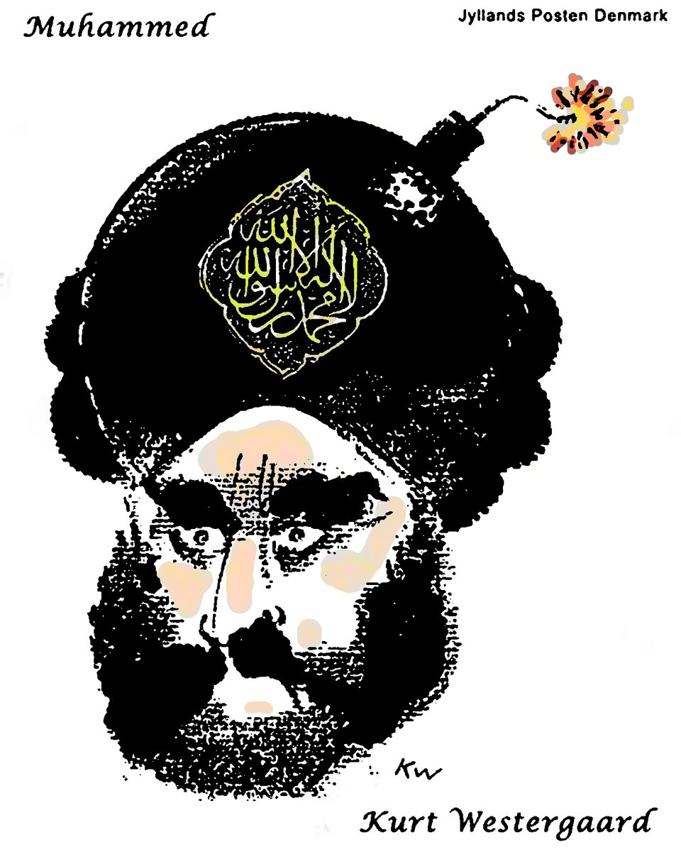 Ballykeith's tweet photo. Remembering two brave Scandinavian cartoonists, Kurt Westergaard of Denmark and Lars Vilks of Sweden, who've died this year. Both lived in grave peril for the rest of their lives after drawing cartoons of the Prophet Muhammad. #DefendFreeSpeech https://t.co/75ptfhUbXR