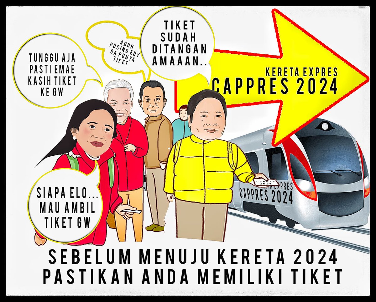 DPPGolkar_'s tweet photo. Di setiap even tiket adalah hal penting. Apalagi Tiket buat Nyapres. Airlangga Hartarto sdh punya. Yg lain masih pd nyari.... #Airlangga2024 #KerjauntukIndonesia https://t.co/K7tTr0hqlc