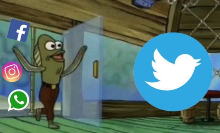Yo viniendo a Twitter después de mucho tiempo, para checar si se cayó WhatsApp.