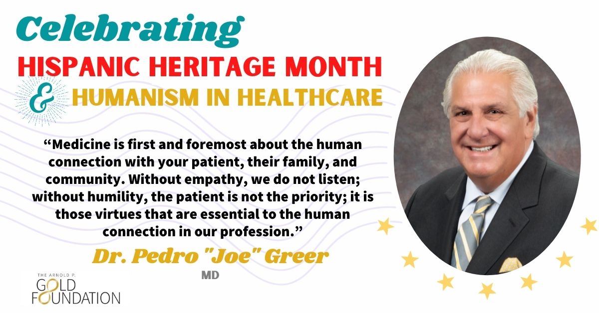 Gold Foundation (@goldfdtn) on Twitter photo “Medicine is first & foremost about the human connection w/ your patient, their family and community.” - <a href="/DrJoeGreer/">Dr. Pedro "Joe" Greer, Jr.</a> 💛✨
Thank you, Dr. Greer, for your leadership in humanism in healthcare!
8/8 #meded #medtwitter <a href="/rosemanuhs/">Roseman University</a> <a href="/rosemanmedicine/">Roseman Medicine</a> #HispanicHeritageMonth “Medicine is first & foremost about the human connection w/ your patient, their family and community.” - <a href="/DrJoeGreer/">Dr. Pedro "Joe" Greer, Jr.</a> 💛✨
Thank you, Dr. Greer, for your leadership in humanism in healthcare!
8/8 #meded #medtwitter <a href="/rosemanuhs/">Roseman University</a> <a href="/rosemanmedicine/">Roseman Medicine</a> #HispanicHeritageMonth