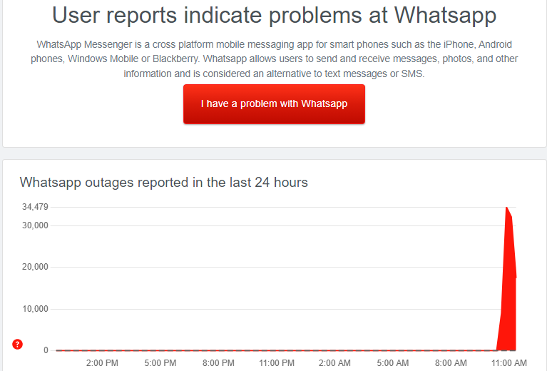 webmasterazul's tweet image. Confirmado, WhatsApp, Facebook e Instagram presentan problemas a nivel mundial.