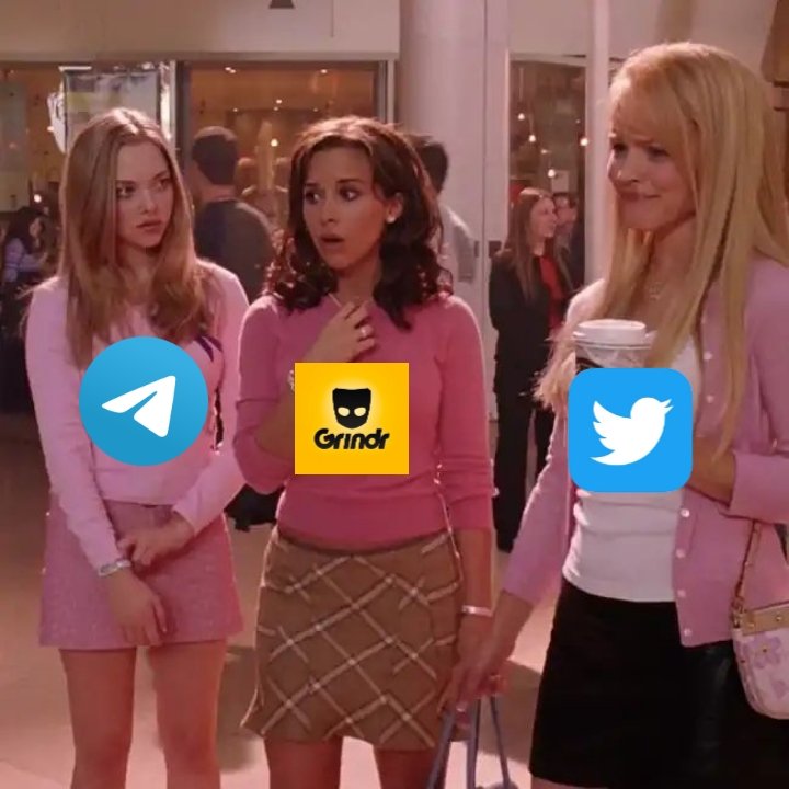 Telegram, Grindr y Twitter viendo la caída de Instagram, Facebook y WhatsApp. 

#whatsappdown