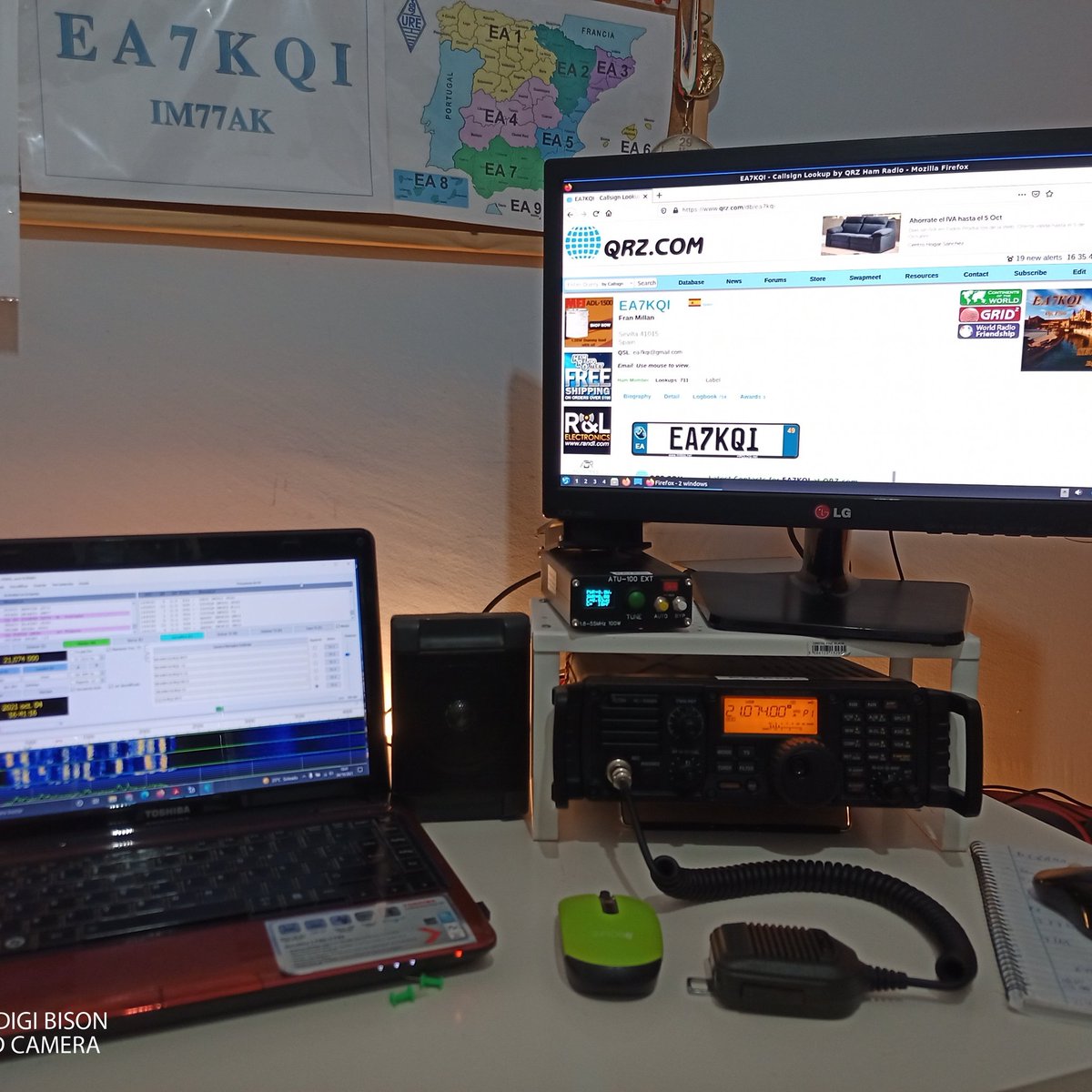 3Cpm01's tweet image. Ya va tomando forma el shack de radio