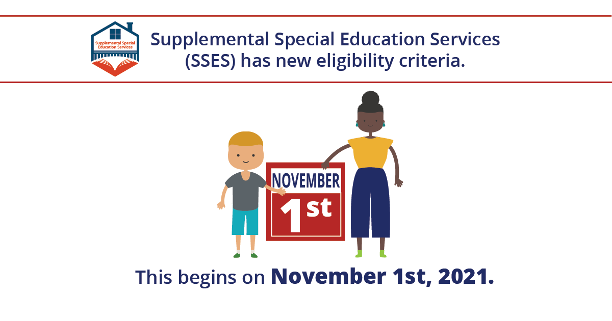 teainfo's tweet photo. New eligibility criteria for the Supplemental Special Education Services (SSES) will begin on Nov. 1, 2021. $1,500 one-time grants will be available to parents of eligible PreK-12th grade students served by special education. 
 
Visit https://t.co/MalGrzQEPV for more details. https://t.co/hoPAXckbLC