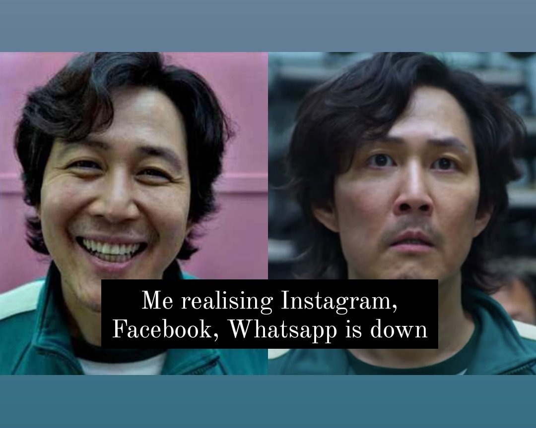 DitiShah's tweet photo. ...and I'm only left with Twitter.
#instagramdown #facebookdown 
pc: squid game/netflix https://t.co/mGtVPvqfns