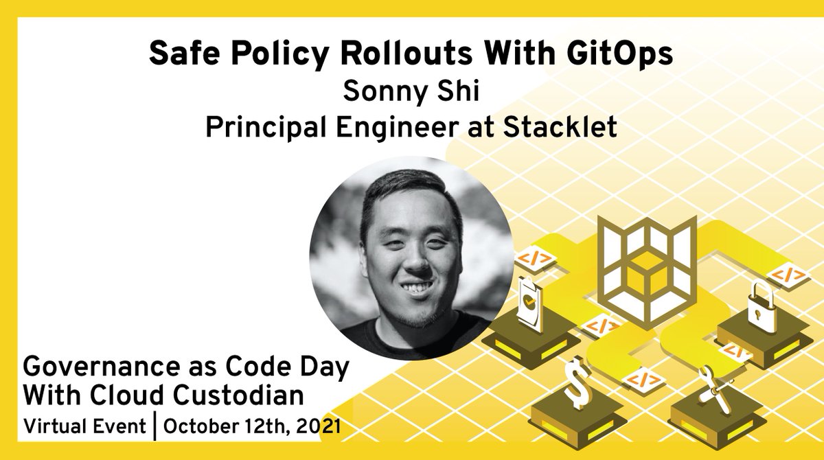 winebaths's tweet image. I am excited to be talking at Governance as Code Day with #CloudCustodian and @stackletio. Join me as I talk about safe policy rollouts with GitOps!

Free registration link -&amp;gt; hubs.li/H0V7CJm0 
#GovernanceAsCodeDay #kubecon