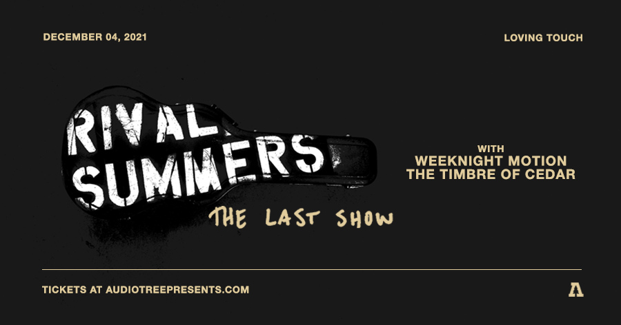 RivalSummers's tweet photo. One more show. So excited to have our friends @timbreofcedar and @WeeknightMotion joining us to celebrate. All of the feels already, and I can't wait.

For tickets and more info,
https://t.co/4kNfmIUw45 https://t.co/sF3yVSPOZw