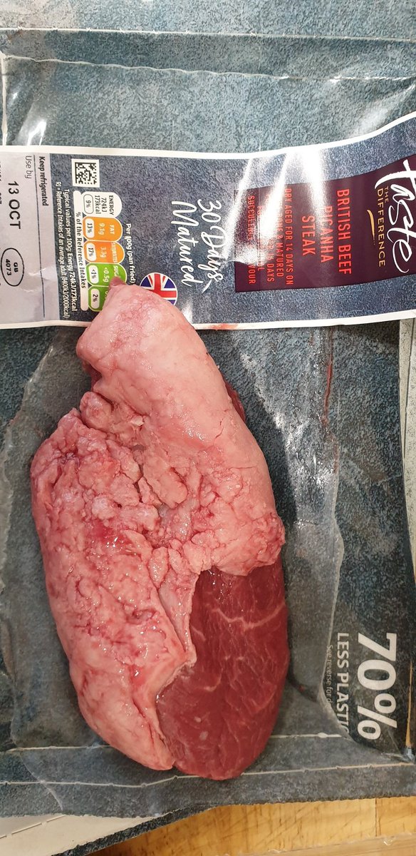 aparr666's tweet photo. Not the first time this has happened @sainsburys what you see isn't what you get with your Taste the difference range is it, hide this crap out of sight underneath. F'in disgraceful. https://t.co/ks7Q4Z8dh9