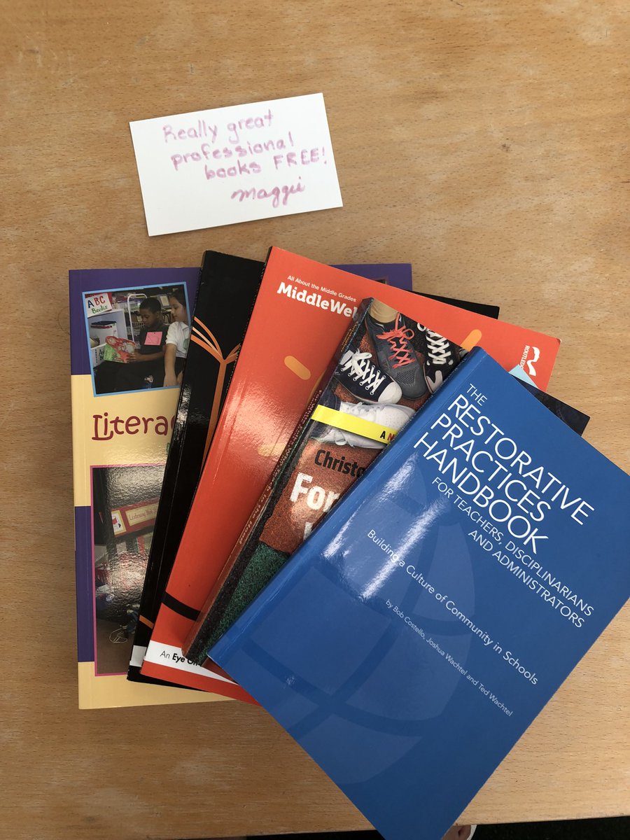 Look what’s in the staff lounge.. great reads donated by a 3rd grade teacher! #EDUC502