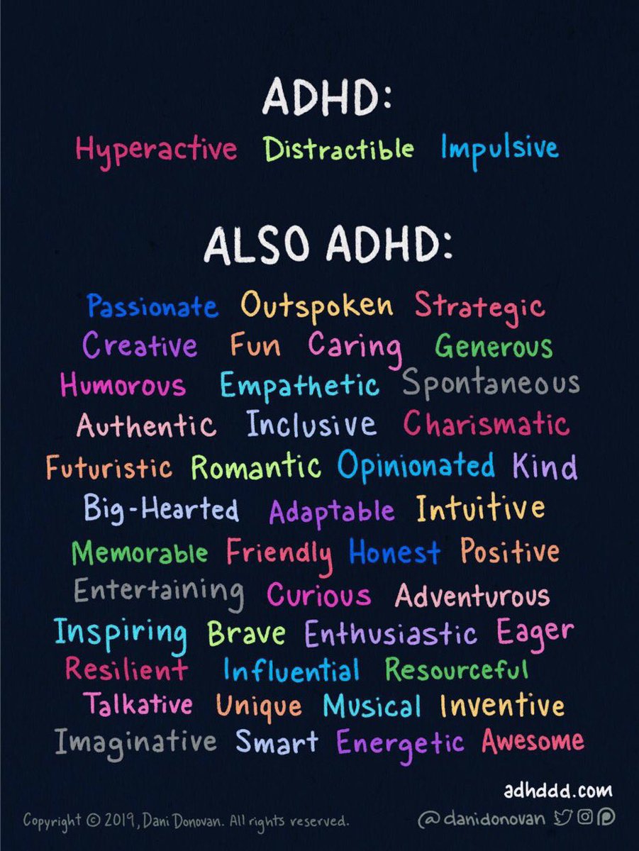GicelRodriguez8's tweet photo. Even though we get diagnosed because teachers or parents notice  what we “struggle” with, I’d like to share what qualities make us stand out.  #ADHDAwarenessMonth https://t.co/MrrL34vt0e