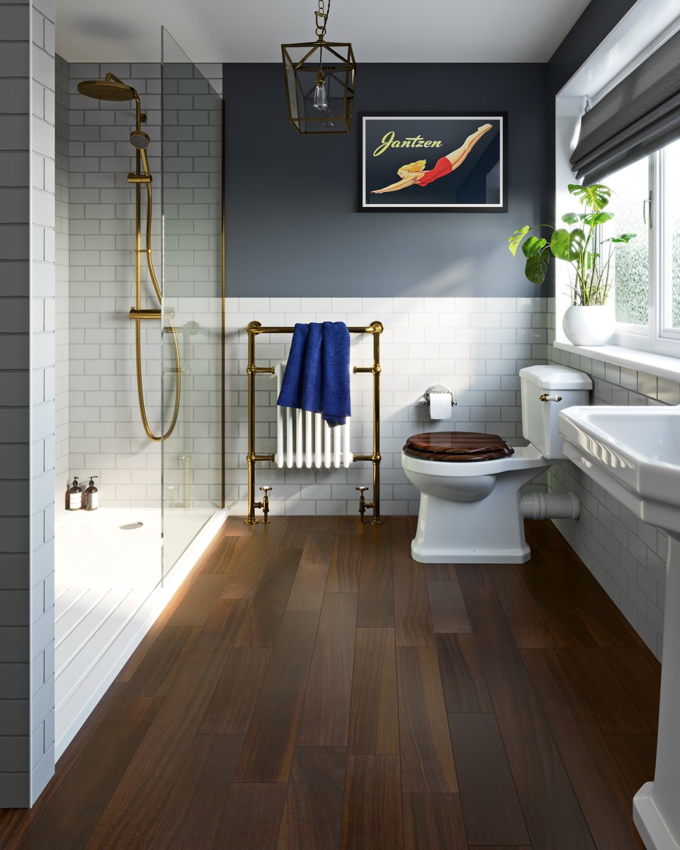 Want a luxury real wood look that will meet the demands of your bathroom? ✨

EvoCore Nature Classic Walnut is home-wide suitable, waterproof, and has a real wood top layer! 😍

🛒 Order your Free Samples today! 
👉 bit.ly/3CouLFF

#EvoCore #Bathroom #Flooring