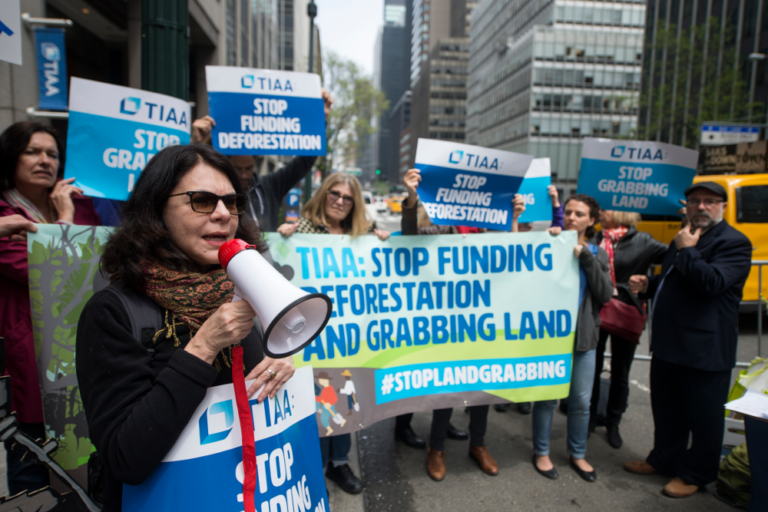 wagingnv's tweet photo. A campaign by U.S. and Brazilian activists challenging TIAA and other financial firms’ complicity in land grabs and deforestation in Brazil is scoring major victories. https://t.co/mR60YTBpp4 in collaboration w/ @SmokeSignalBR #TIAADivest https://t.co/d7Kdgz3FOG
