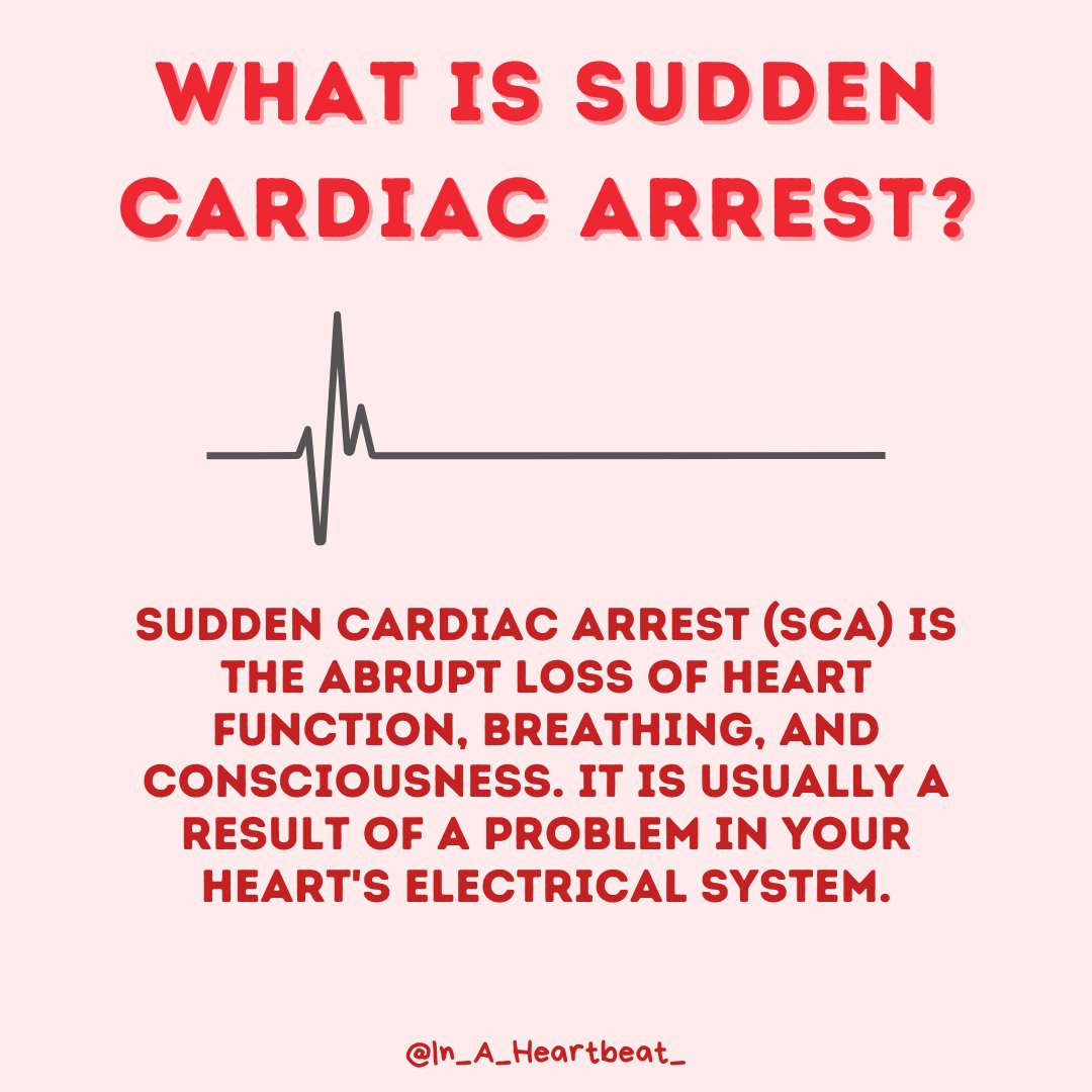 Sudden Cardiac Arrest is the unexpected loss of heart function, breathing, and consciousness. In most cases, there are no warning signs. #SuddenCardiacArrestAwarenessMonth