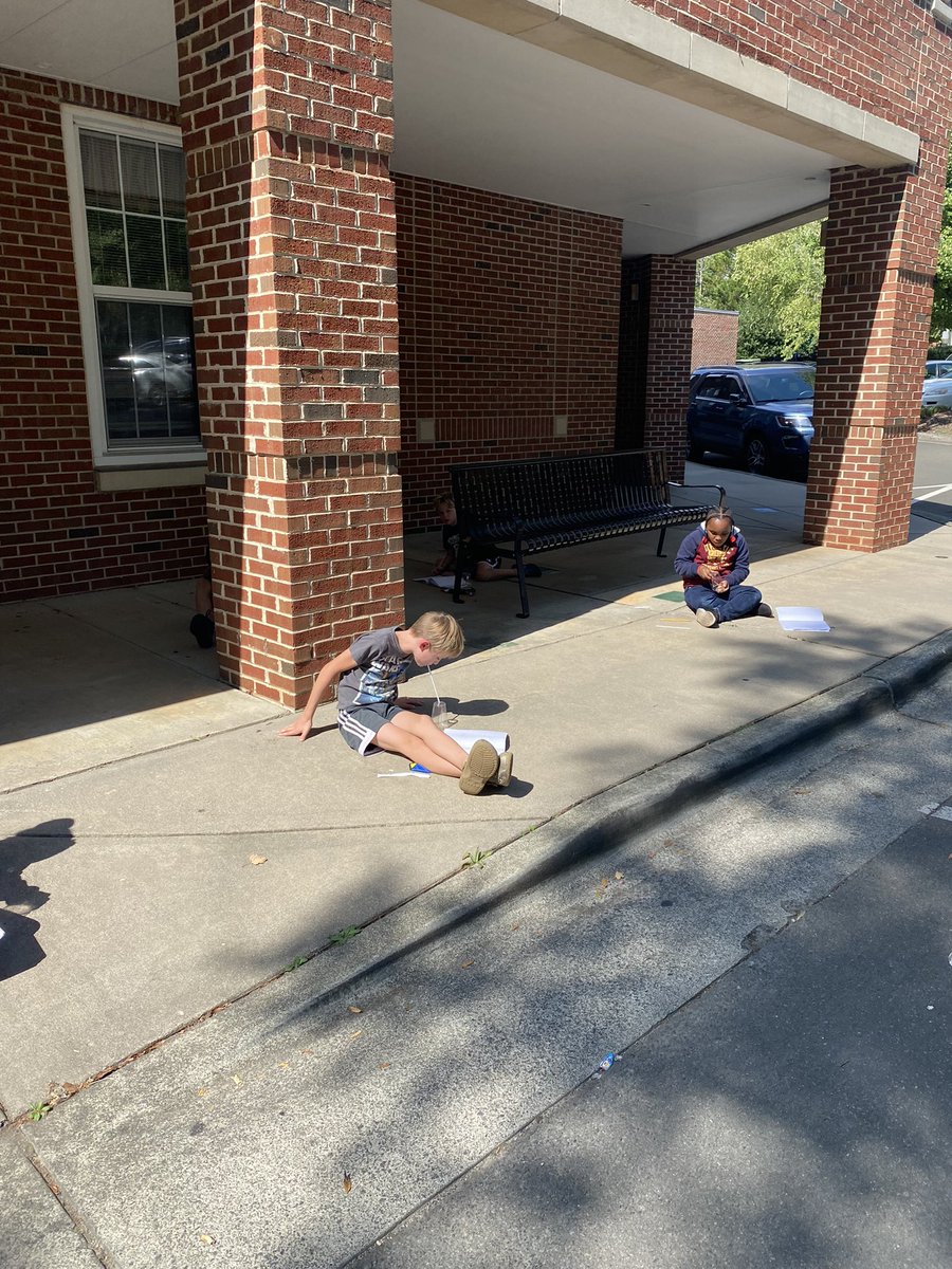 Outside science class today to model how our vocal cords work! We blew air through a straw at a rubber band to model how air leaving our lungs vibrates our vocal cords!