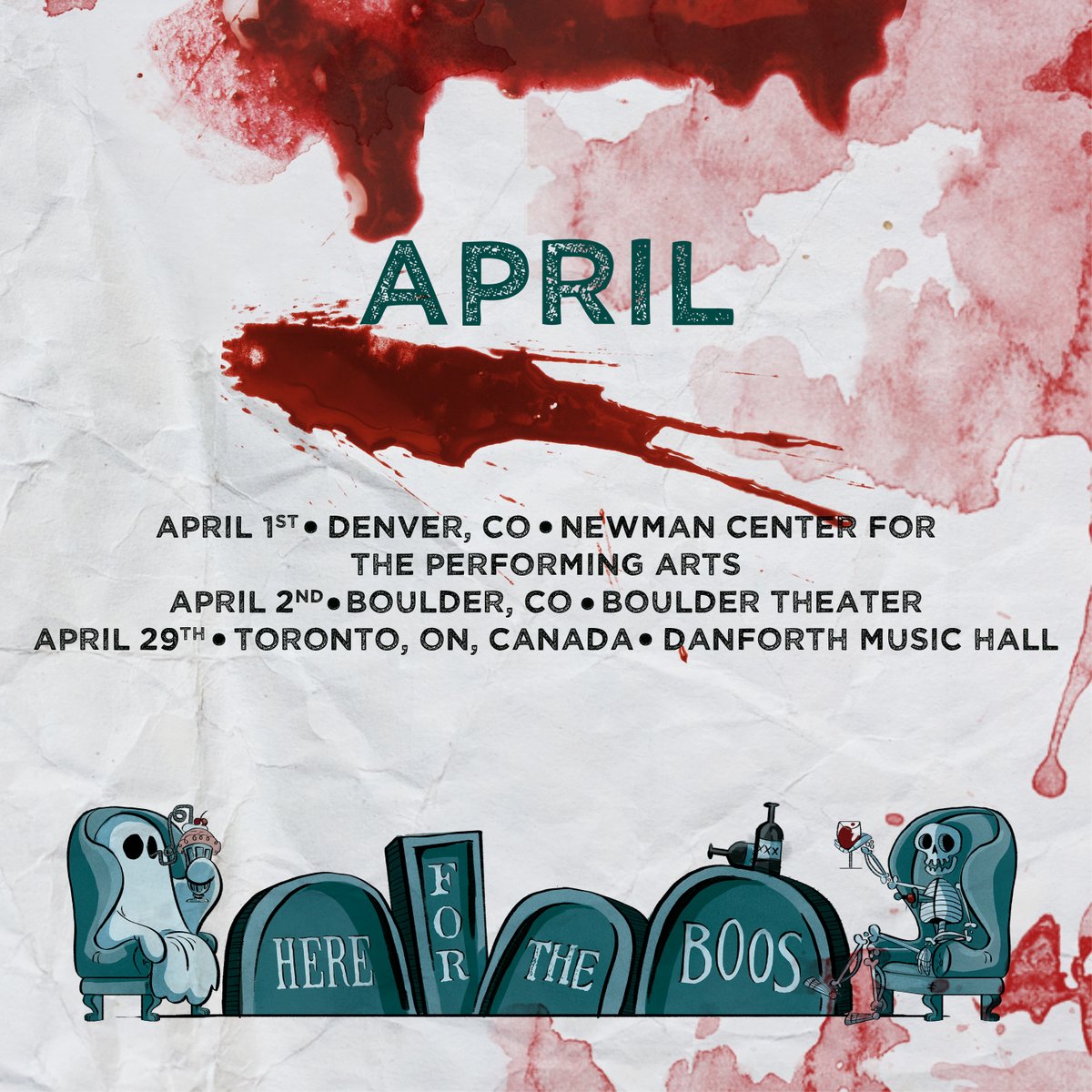 ATWWDpodcast's tweet photo. Thank all that is creepy and ghoulish... WE'RE GOING BACK ON TOUR!

We can't WAIT to get back on the road and finish our Here for the Boos tour.

TICKETS GO ON SALE THIS FRIDAY @ 10AM LOCAL TIME!

Previously purchased tix will be honored at the new dates.

https://t.co/5cV56K67Mp https://t.co/kbHyTIDJs7