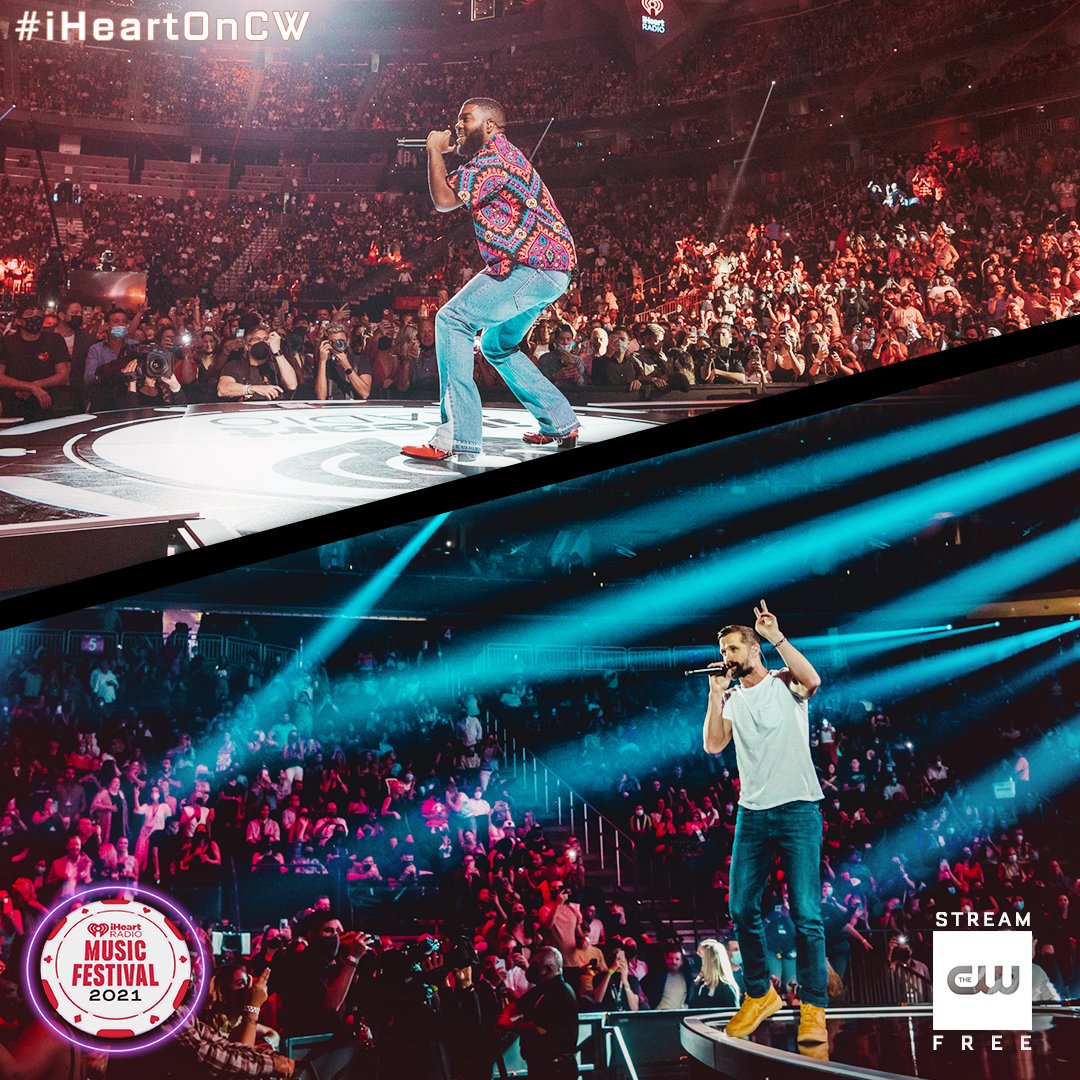 TheCW's tweet photo. We can leave the night on 🎶 Stream the  2-night @iHeartFestival special free only on The CW: https://t.co/AIwm4ORt2q #iHeartonCW https://t.co/8mfnv3FG32
