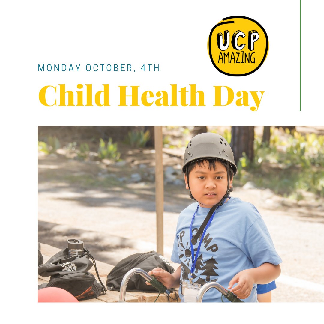 Each child deserves to be the healthiest he or she can be. From physical to mental health, children require support and opportunities to grow. Today is an excellent opportunity to support the children in your life. 

#childhealthday #ucpsacramento #health #disabilityawareness