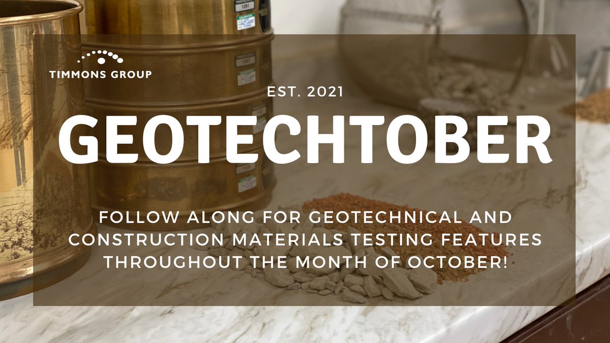timmonsgroup's tweet photo. We're excited to announce that October will be full of features dedicated to #Geotechnical and #ConstructionMaterialsTesting services offered by our #RVA and #Raleigh offices. Follow along as we investigate and meet the people behind the scenes! #Geotechtober https://t.co/tS4zSgJYjp