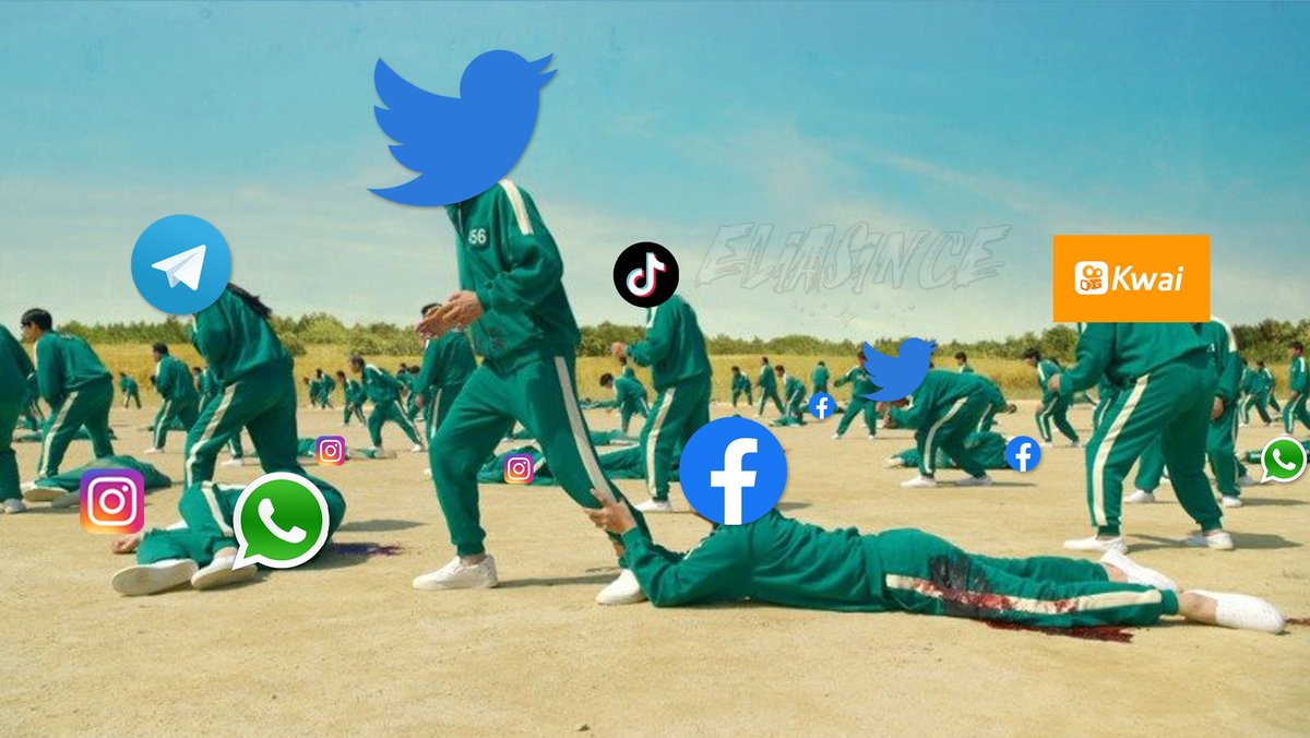 emmanuel_garci9's tweet photo. Escenas del juego del calamar:
Instagram, WhatsApp y Facebook quedan eliminados.
-
Pasan a la siguiente Ronda:
Twitter, Telegram, TikTok, Kway
#FacebookDown #iMessage #Zuckerberg https://t.co/LUn9gcX5ee