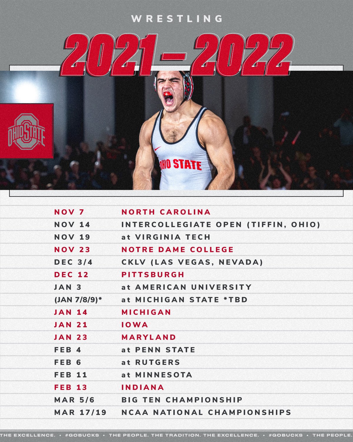 Ohio State Wrestling on Twitter "𝘞𝘳𝘦𝘴𝘵𝘭𝘪𝘯𝘨 𝘉𝘶𝘤𝘬𝘴 𝘢𝘳𝘦 𝙗𝙖𝙘𝙠. 202122