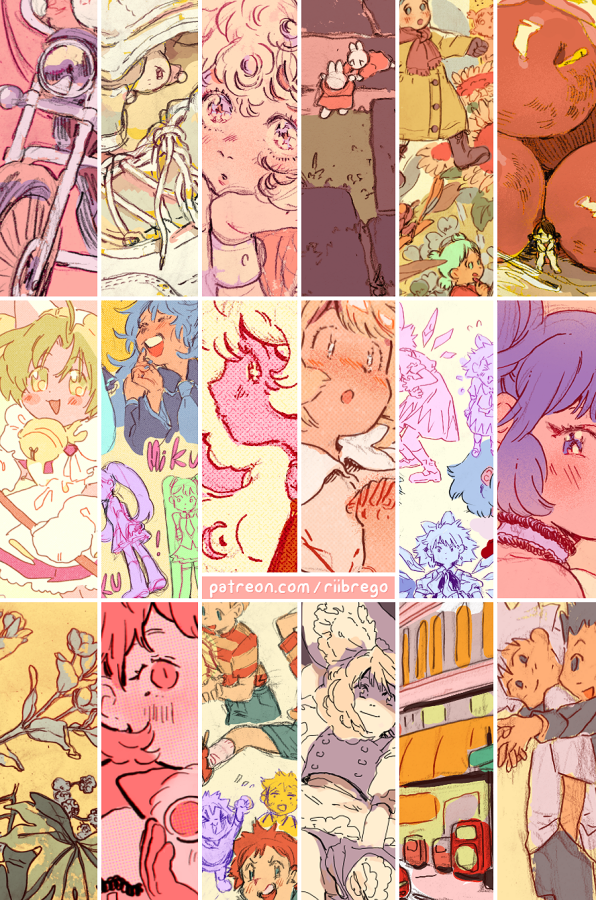 I've been sketching and experimenting a lot recently, so I've compiled this past half year's worth of stuff into a PDF! It has 95 images (most are in color) and contains a lot of stuff that I honestly really like. You can get it (plus everything else I've posted) for three bucks! 