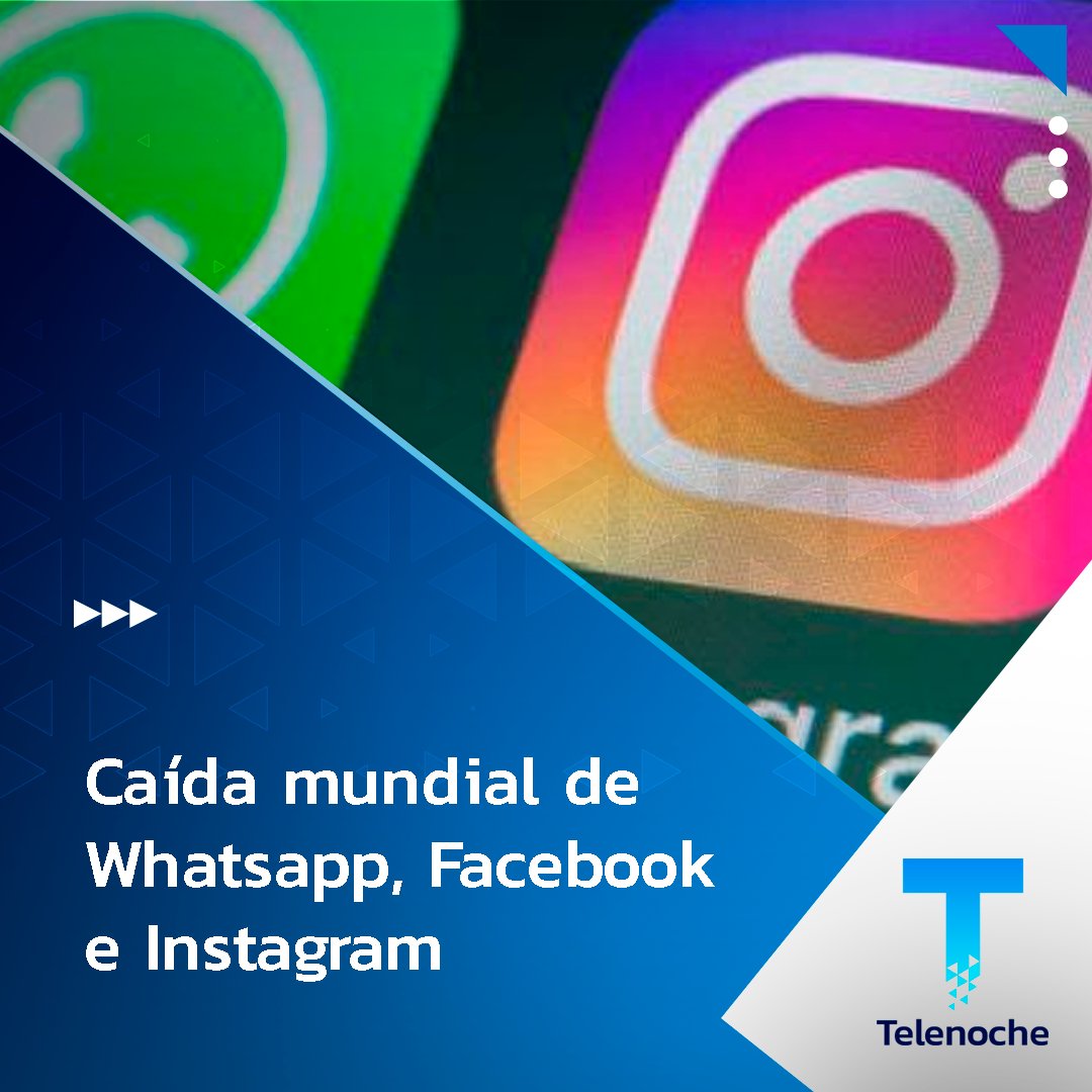 📲MÁS DE UNA HORA DE CAÍDA📲

👉 Usuarios denuncian las caídas de los servicios de la red de Zuckerberg. Todavía no se saben los motivos.

#Telenoche #WhatsApp #instagramdown #facebook #Telegram