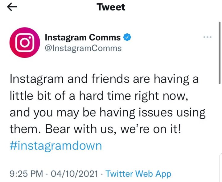 luv_hind's tweet photo. Instagram and Facebook crisis:
(WhatsApp Included in this only as a young child of these two so doesn't require a ticket lol)

These two young couple are tweeting here on Grandpa in relation but actually cool bruh Twitter.

#instagramdown
#facebookdown
#WhatsApp https://t.co/x8lIDMT9oM