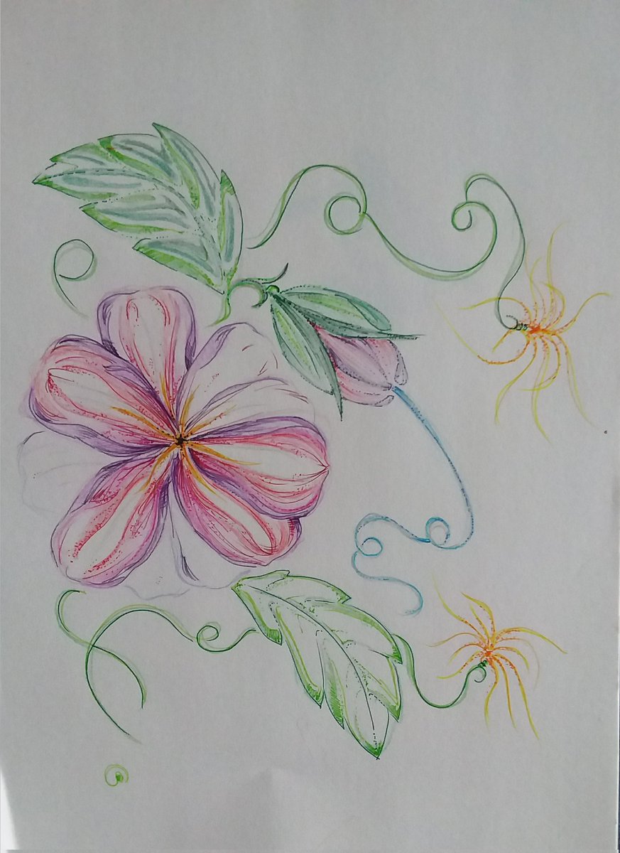 Health2Crochet's tweet photo. No hook and yarn, so using my imagination with pen, crayon and paper #ArtyStuff https://t.co/k5qe4crzmv
