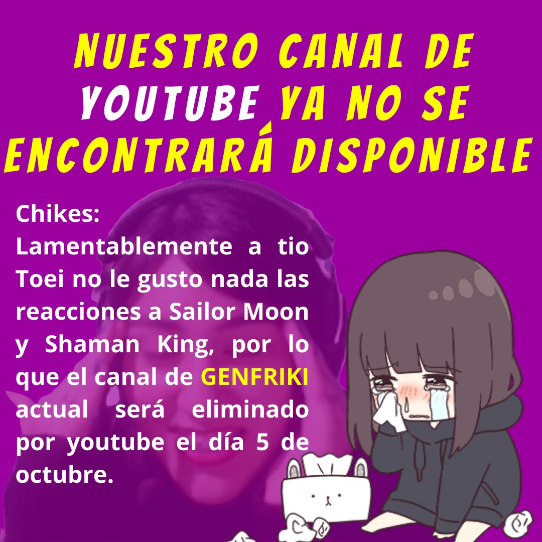 Gen_Friki's tweet image. Les dejamos el link al nuevo canal para que se suscriban 🥲
👉🏻youtube.com/channel/UCR3A0…