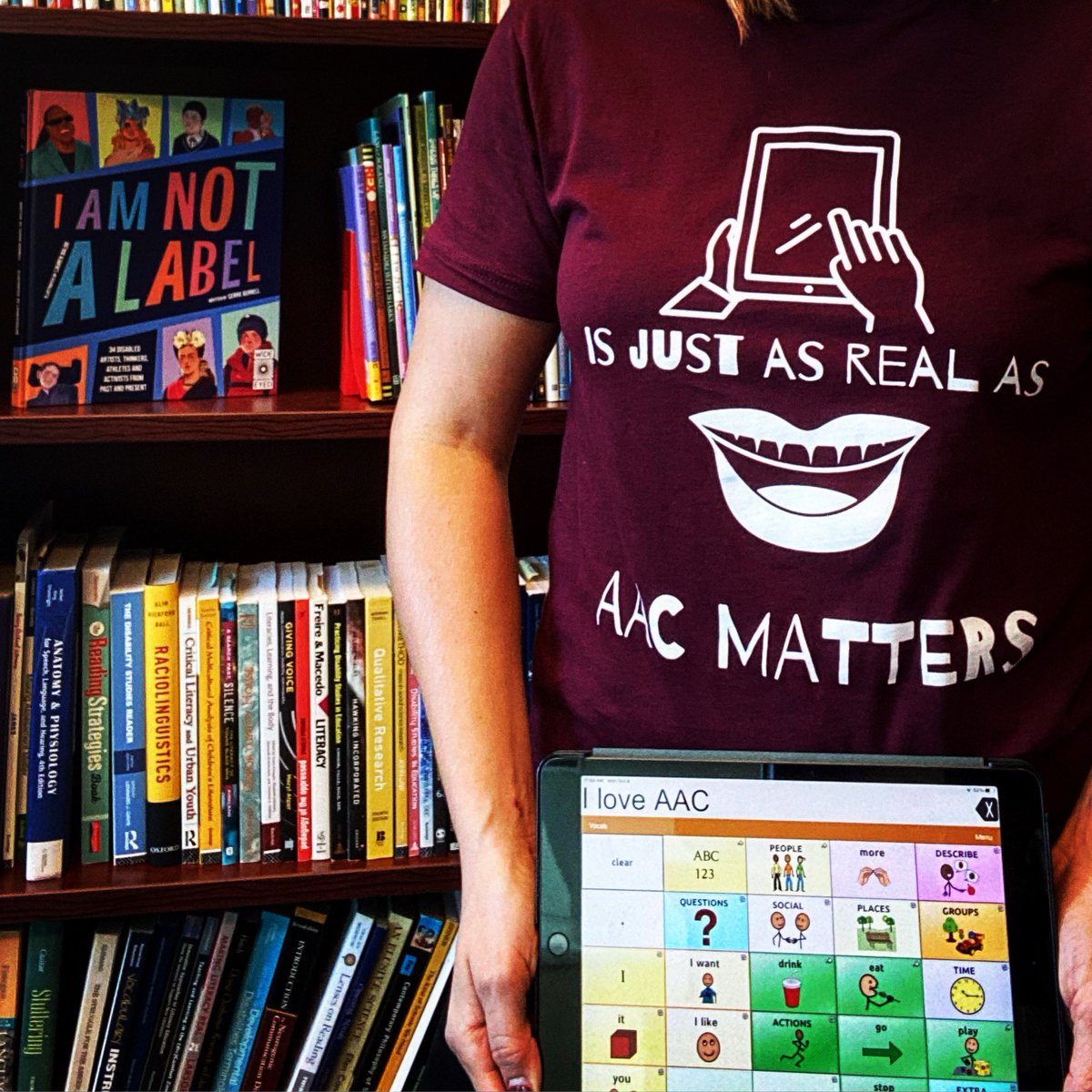 October is AAC awareness month!I’m continuing to encourage students to shift toward the term “non-speaking” as opposed to its historical deficit, “nonverbal.” Grateful to autistic individuals leading these kinds of conversations around why languge(ing) matters. #AACaware21