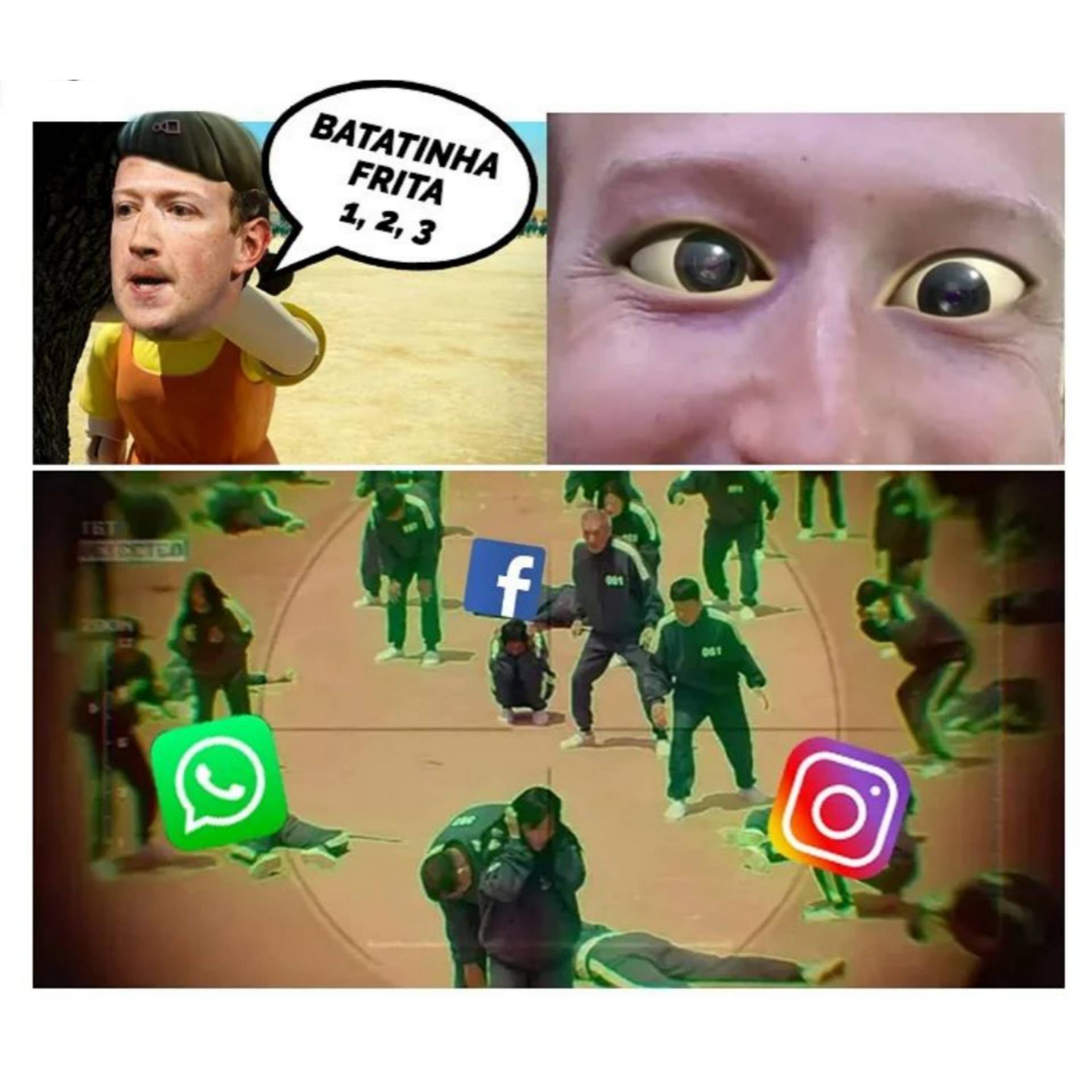 BBTVBrasil on X: Batatinha frita, 1,2,3 #Zuckerberg   / X